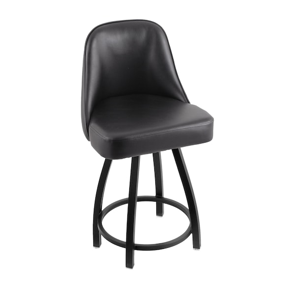 Logo Grizzly Utah State 25 In. Swivel Counter Stool With Black Wrinkle Finish